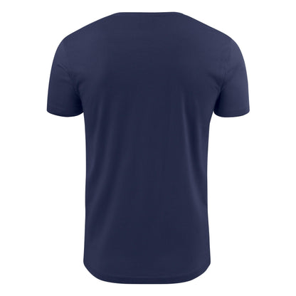 Navy - Side - Printer Mens V Neck T-Shirt