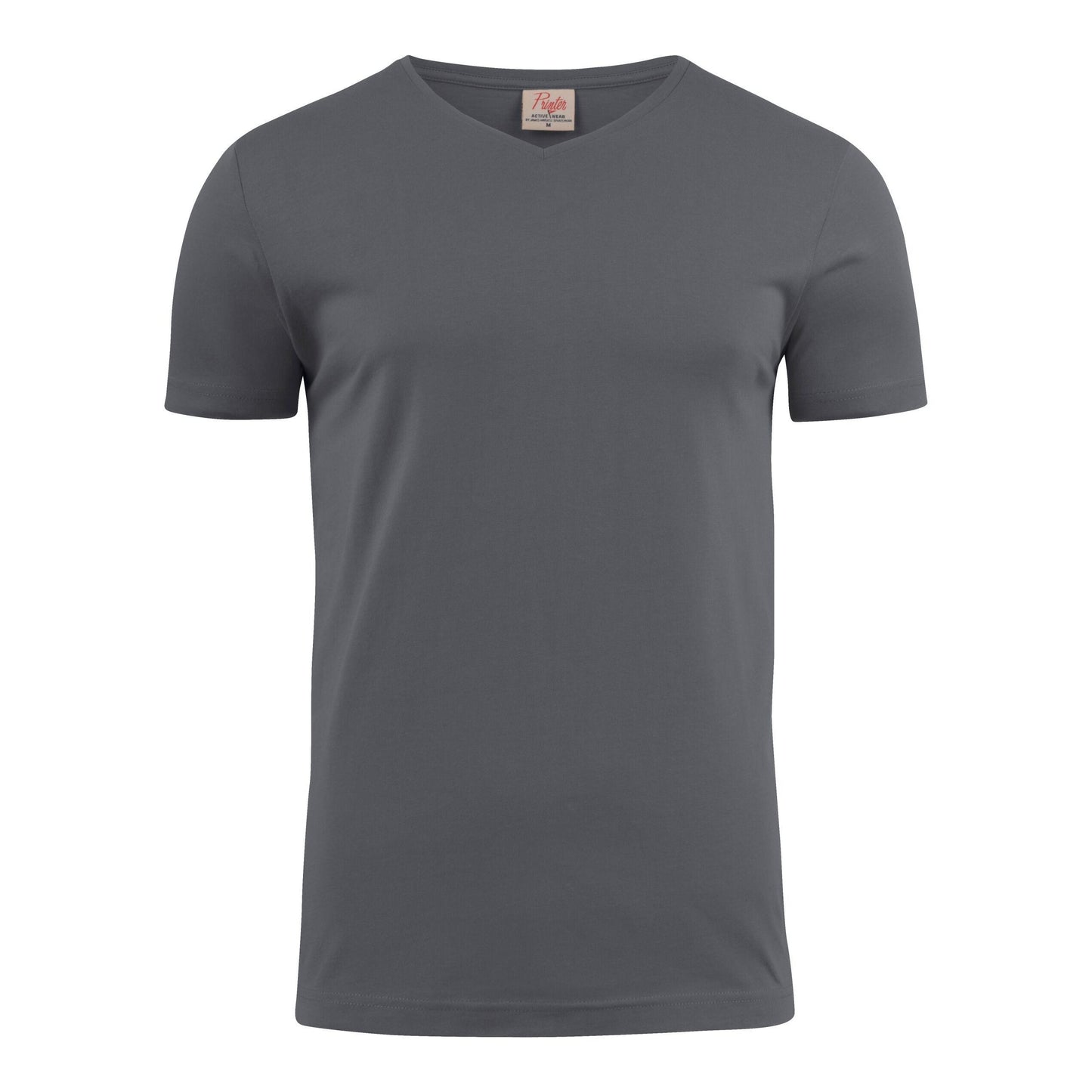 Steel Grey - Back - Printer Mens V Neck T-Shirt