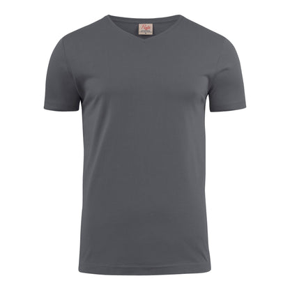 Steel Grey - Back - Printer Mens V Neck T-Shirt