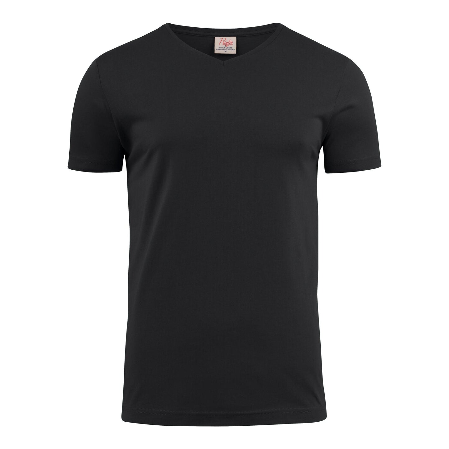 Black - Back - Printer Mens V Neck T-Shirt