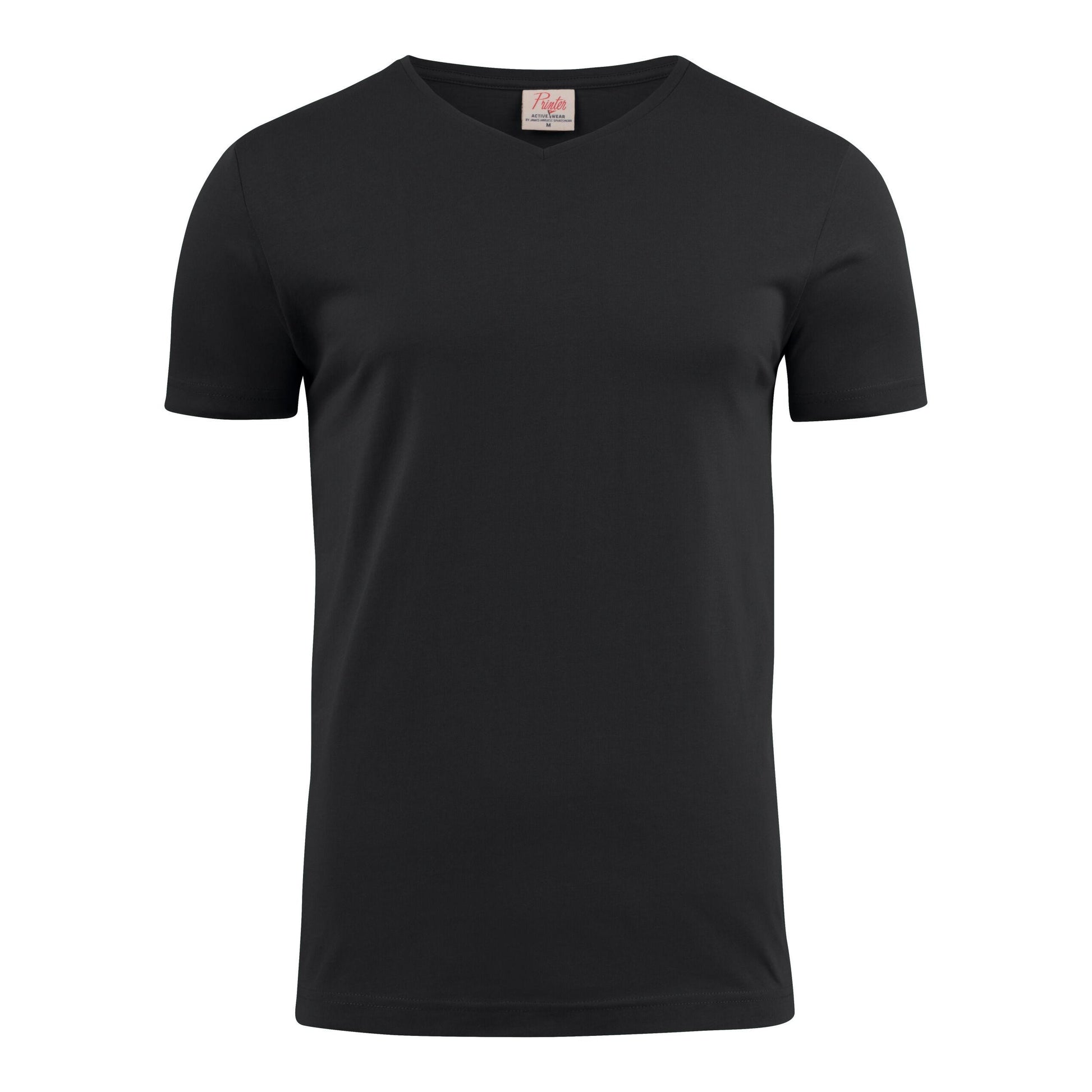 Black - Back - Printer Mens V Neck T-Shirt