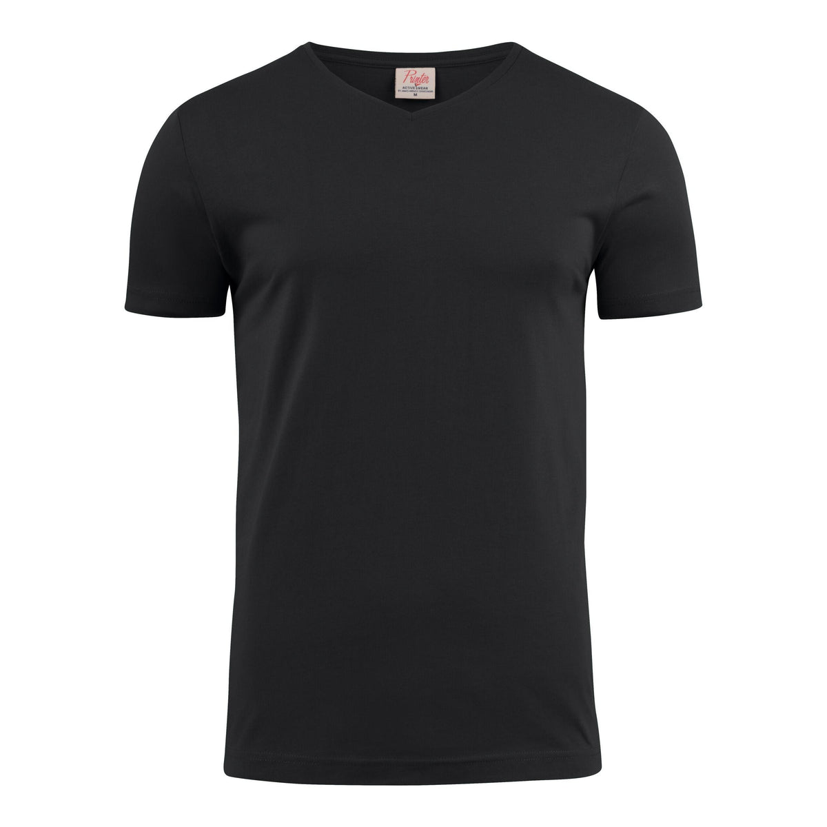 Black - Back - Printer Mens V Neck T-Shirt