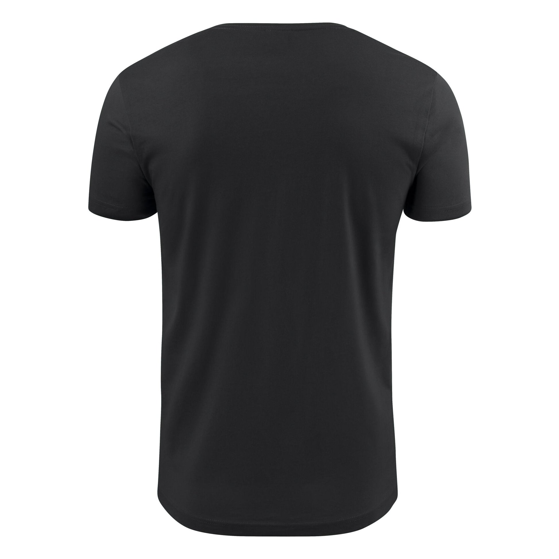 Black - Side - Printer Mens V Neck T-Shirt