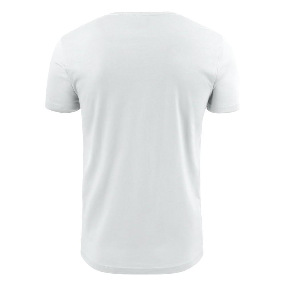 White - Back - Printer Mens V Neck T-Shirt
