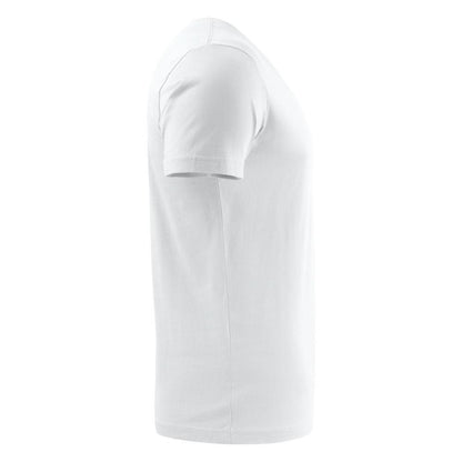 White - Side - Printer Mens V Neck T-Shirt
