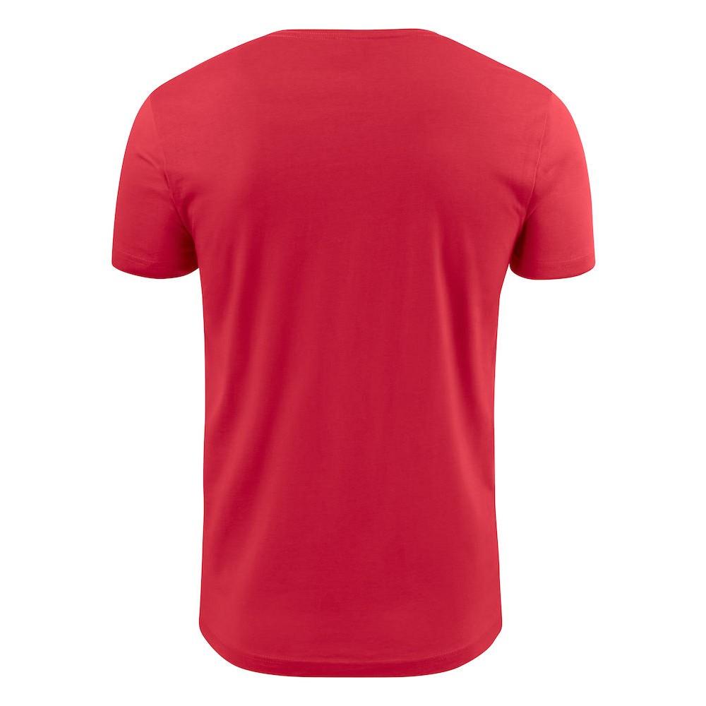 Red - Back - Printer Mens V Neck T-Shirt
