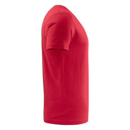 Red - Side - Printer Mens V Neck T-Shirt