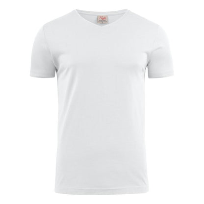 White - Front - Printer Mens V Neck T-Shirt