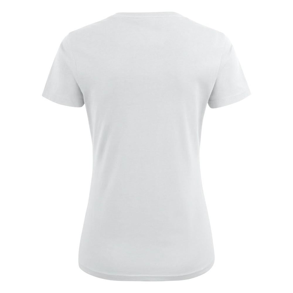 White - Back - Printer Womens-Ladies V Neck T-Shirt