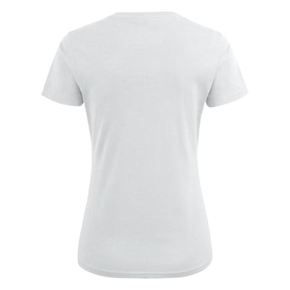 White - Back - Printer Womens-Ladies V Neck T-Shirt