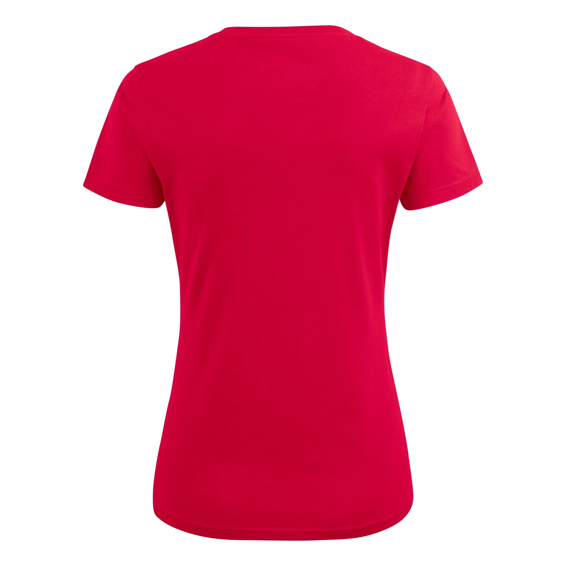 Red - Side - Printer Womens-Ladies V Neck T-Shirt