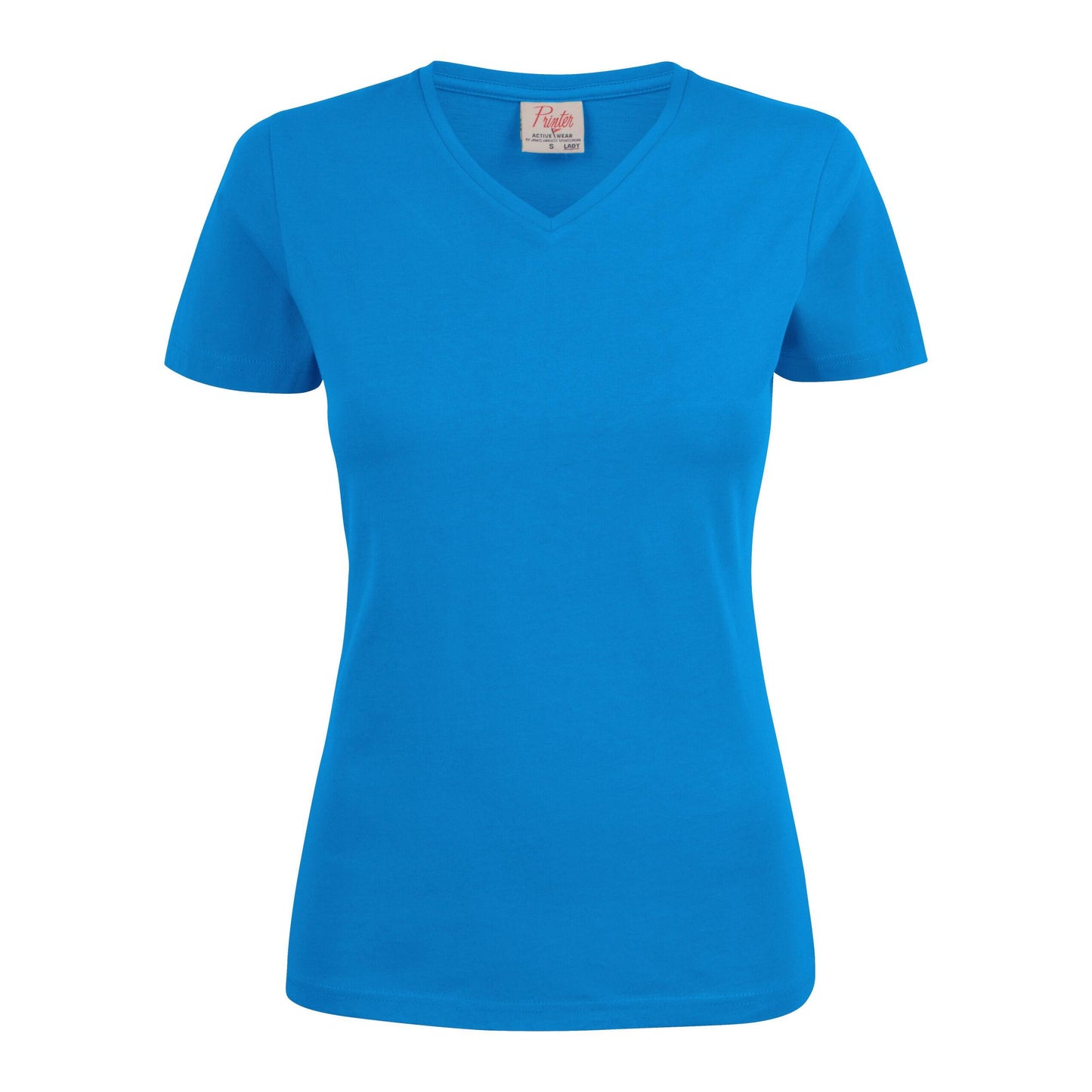 Ocean Blue - Back - Printer Womens-Ladies V Neck T-Shirt