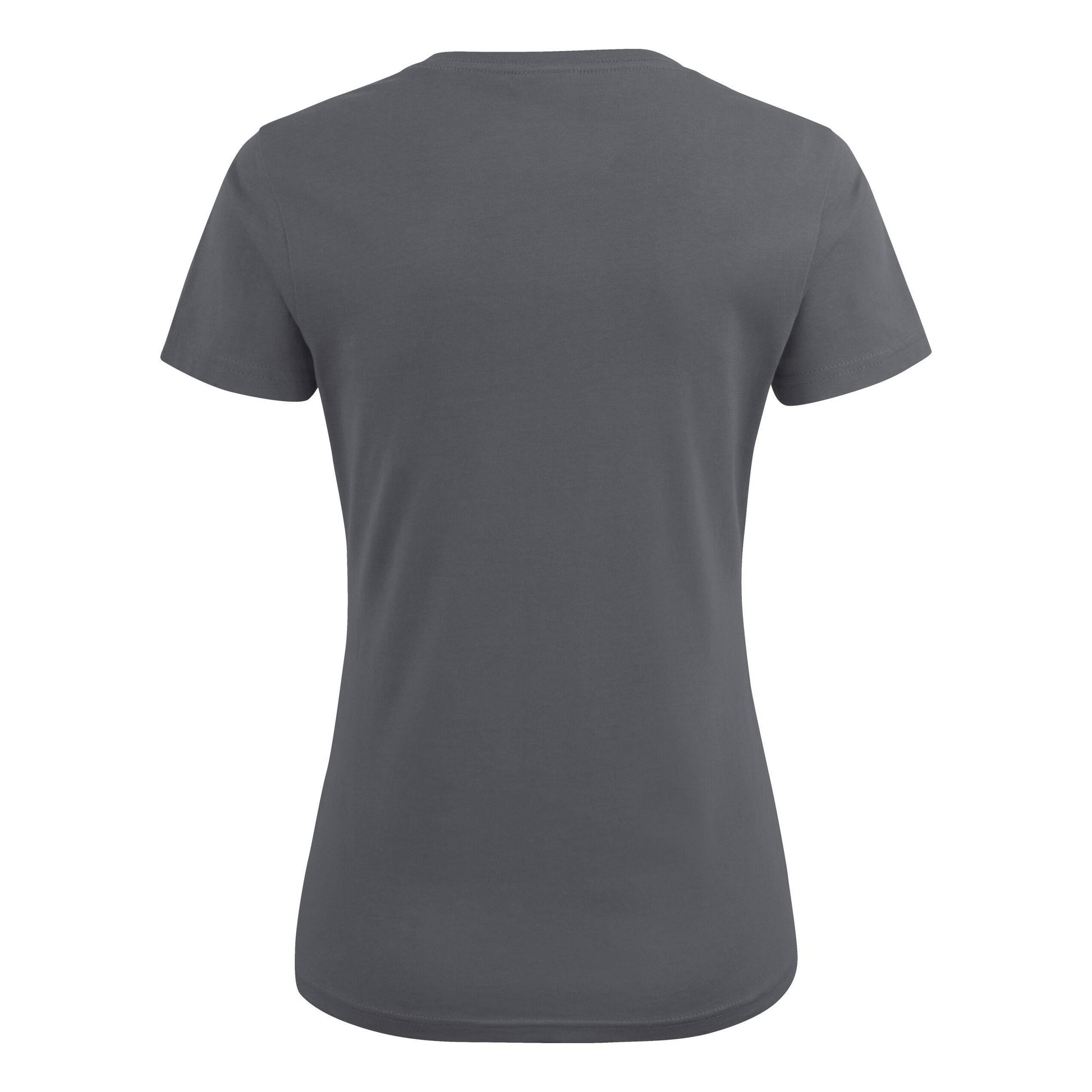Steel Grey - Side - Printer Womens-Ladies V Neck T-Shirt