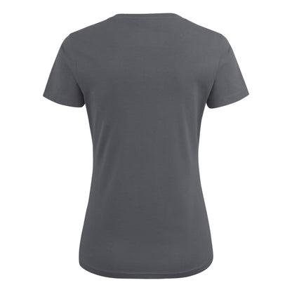 Steel Grey - Side - Printer Womens-Ladies V Neck T-Shirt