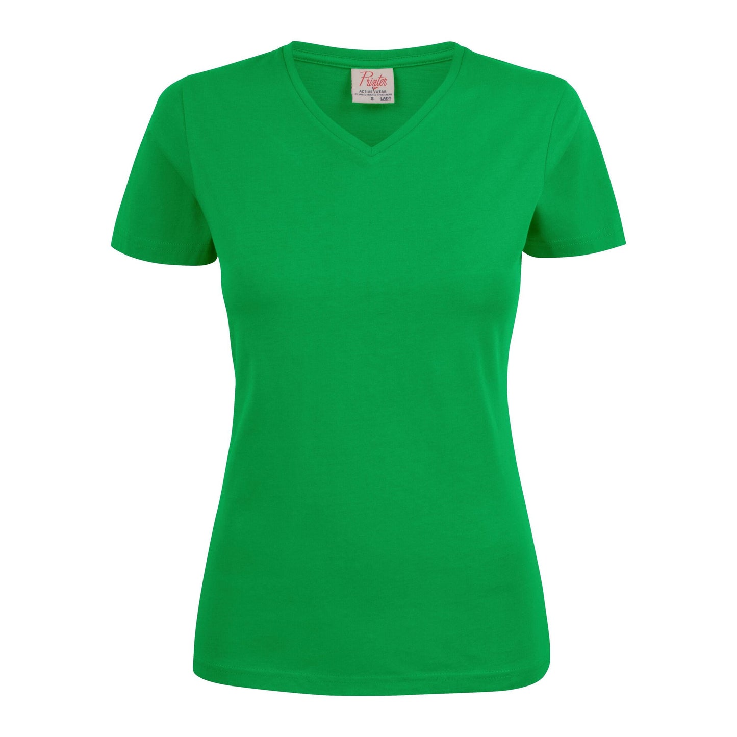 Fresh Green - Back - Printer Womens-Ladies V Neck T-Shirt
