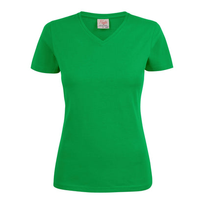Fresh Green - Back - Printer Womens-Ladies V Neck T-Shirt