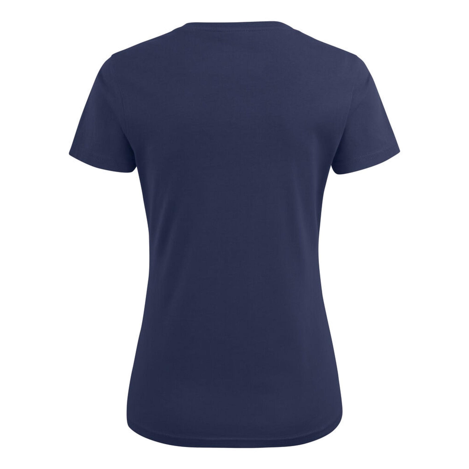 Dark Navy - Side - Printer Womens-Ladies V Neck T-Shirt