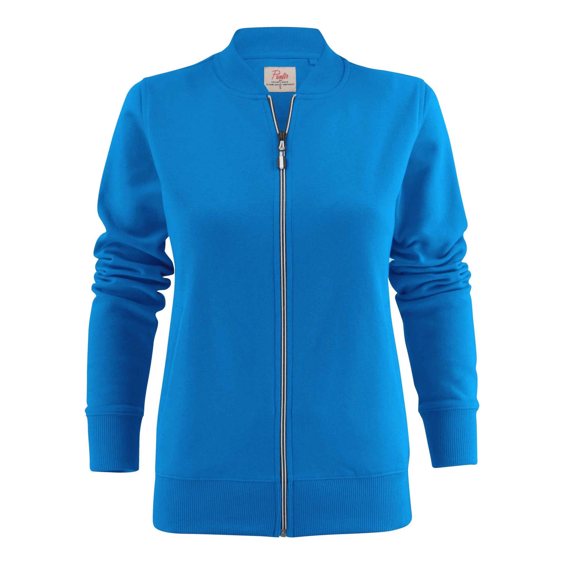 Ocean Blue - Back - Printer Womens-Ladies Javelin Sweat Jacket