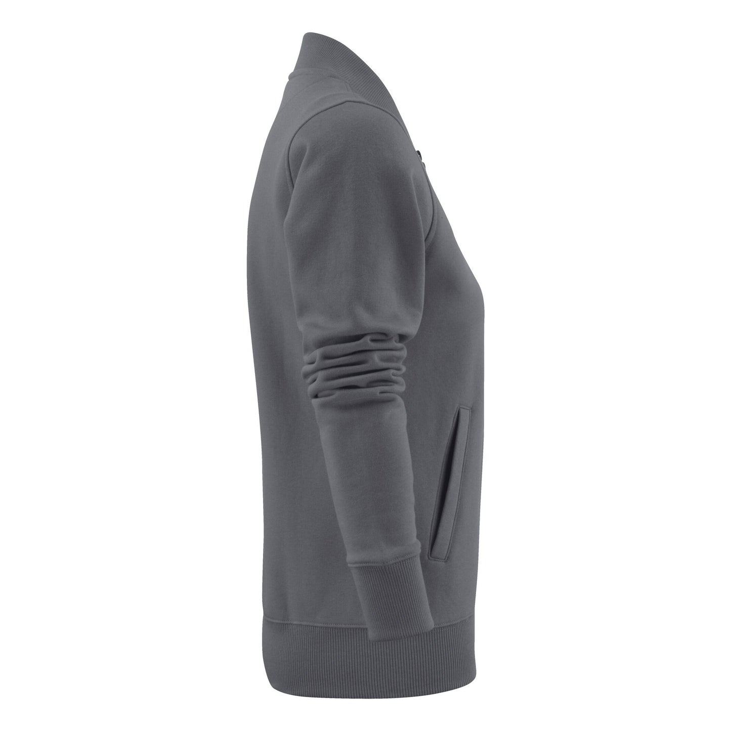 Steel Grey - Side - Printer Womens-Ladies Javelin Sweat Jacket