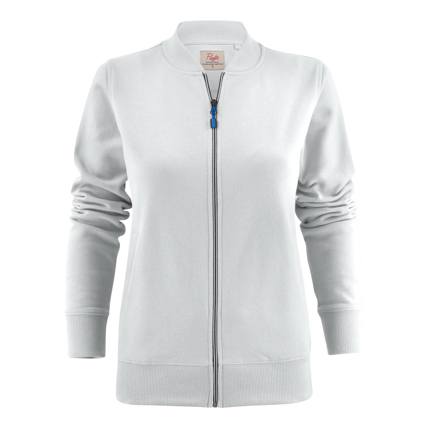 White - Back - Printer Womens-Ladies Javelin Sweat Jacket