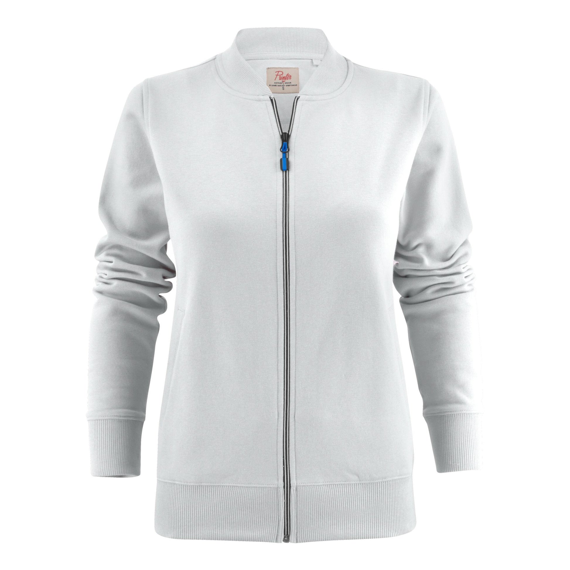 White - Back - Printer Womens-Ladies Javelin Sweat Jacket