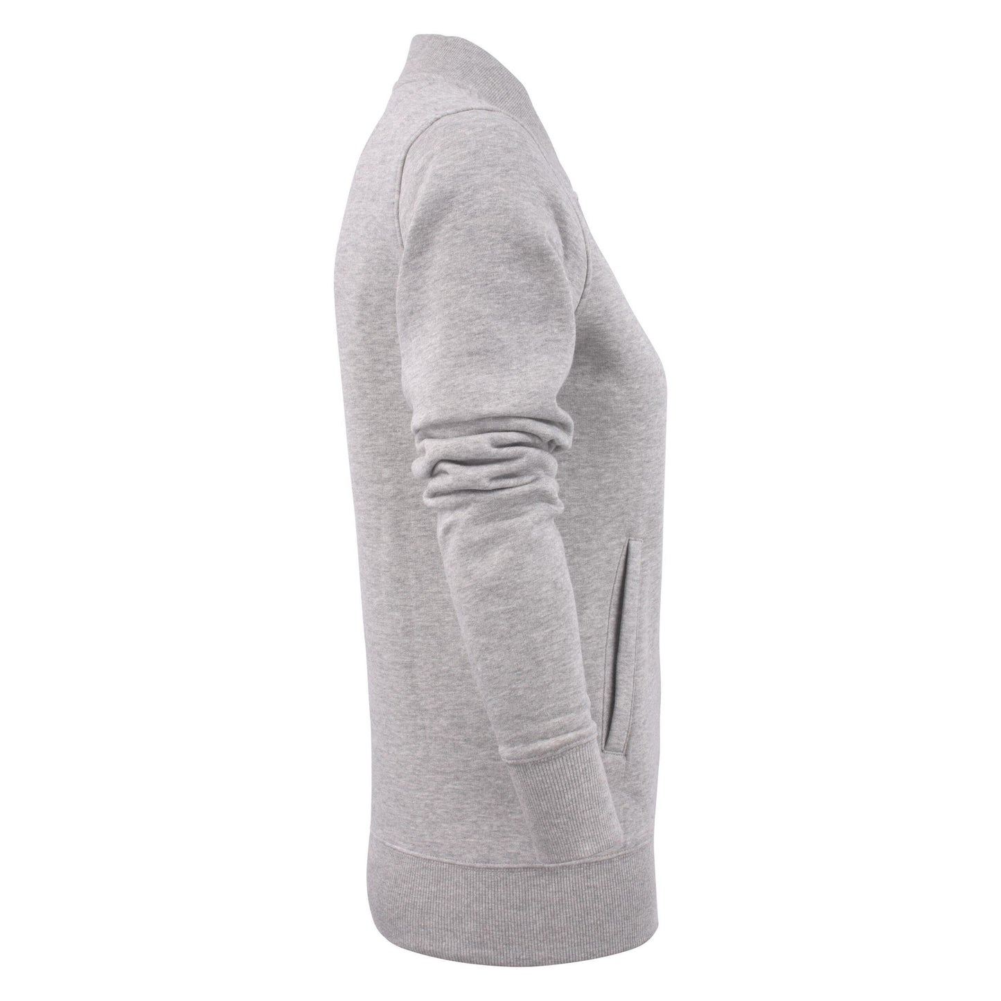 Grey Melange - Side - Printer Womens-Ladies Javelin Sweat Jacket