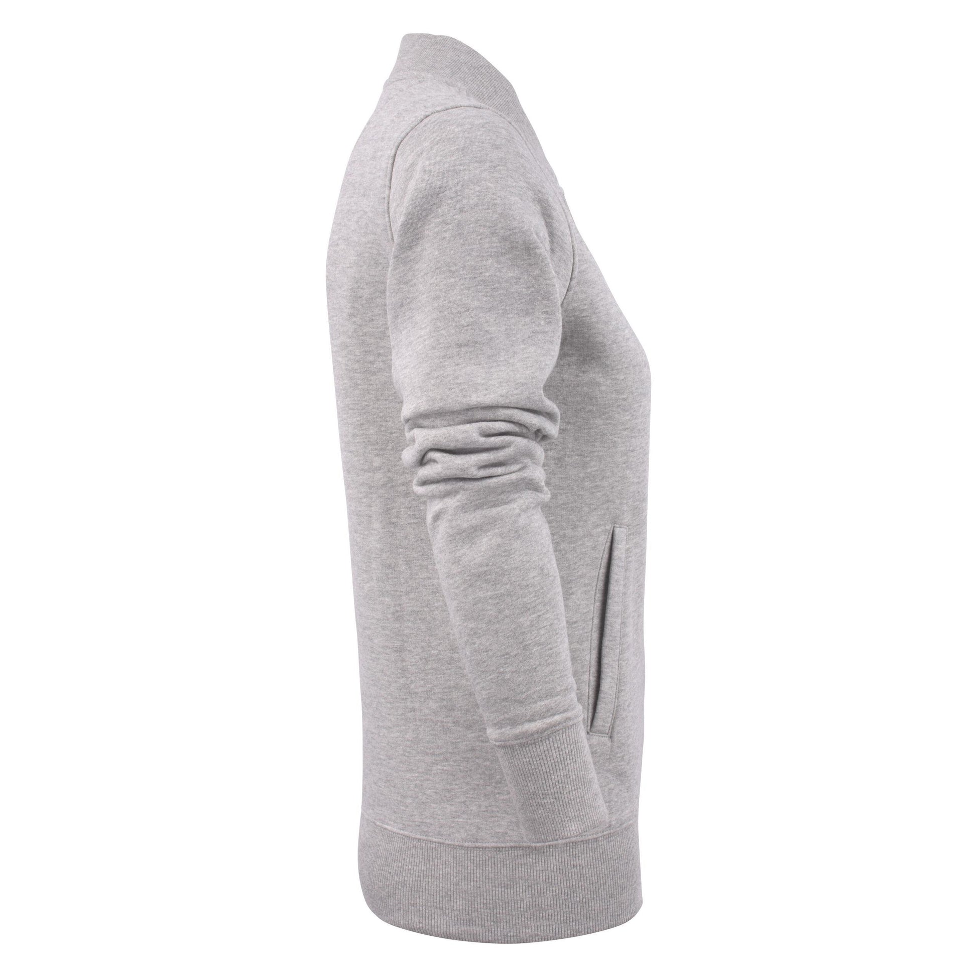 Grey Melange - Side - Printer Womens-Ladies Javelin Sweat Jacket