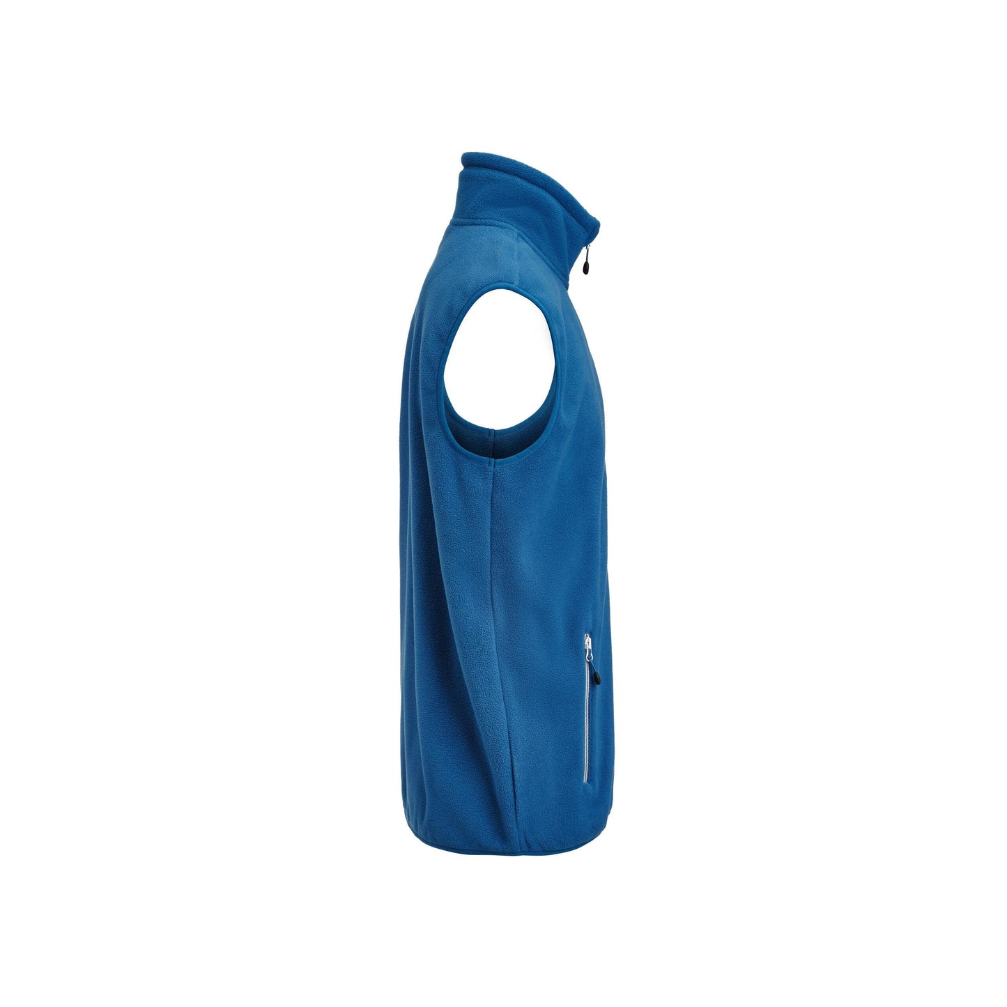 Bright Blue - Side - Printer RED Mens Sideflip Sleeveless Fleece Top