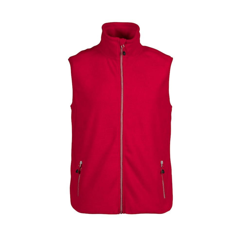 Red - Front - Printer RED Mens Sideflip Sleeveless Fleece Top