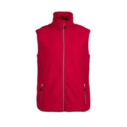 Red - Front - Printer RED Mens Sideflip Sleeveless Fleece Top