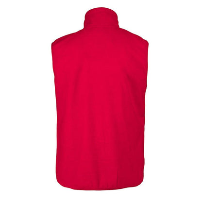 Red - Back - Printer RED Mens Sideflip Sleeveless Fleece Top