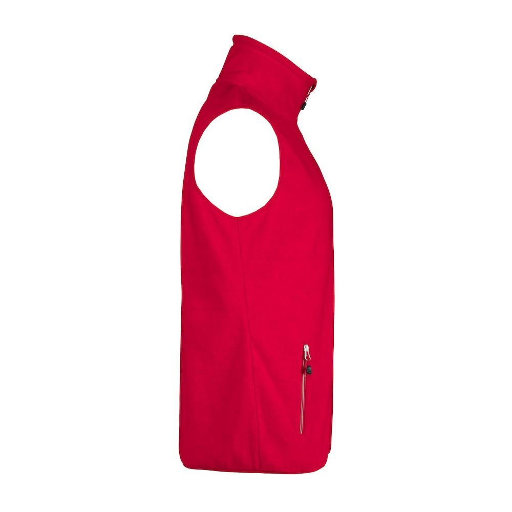 Red - Side - Printer RED Mens Sideflip Sleeveless Fleece Top