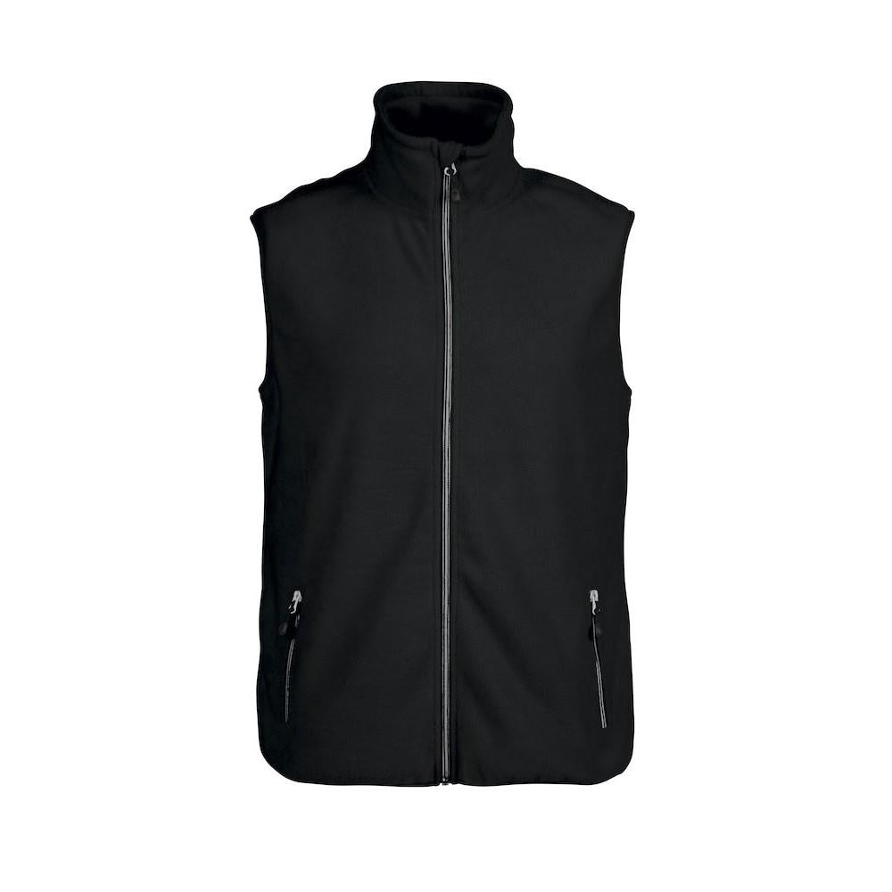 Black - Front - Printer RED Mens Sideflip Sleeveless Fleece Top