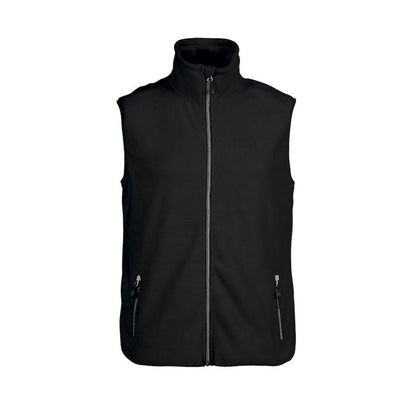 Black - Front - Printer RED Mens Sideflip Sleeveless Fleece Top