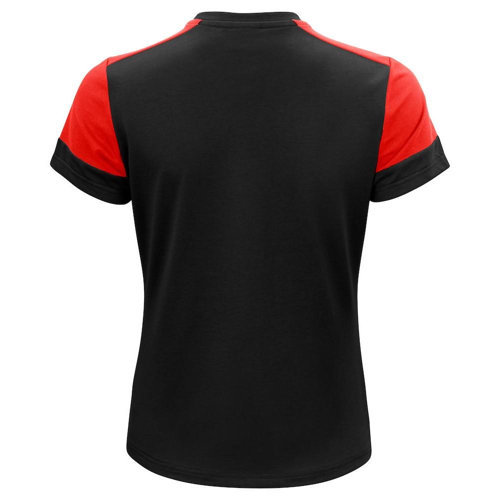 Black-Red - Back - Printer PRIME Womens-Ladies T-Shirt
