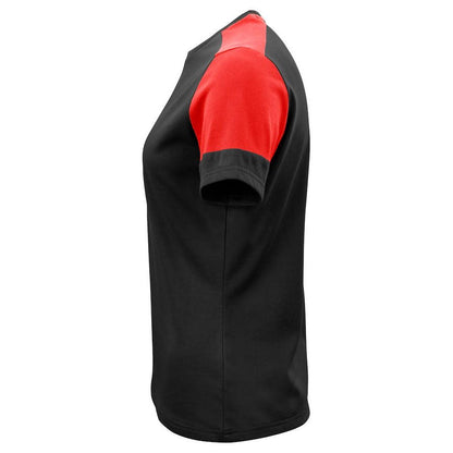 Black-Red - Side - Printer PRIME Womens-Ladies T-Shirt