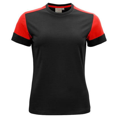 Black-Red - Front - Printer PRIME Womens-Ladies T-Shirt