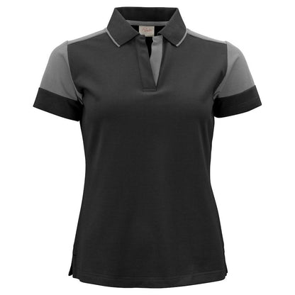 Black-Anthracite - Front - Printer PRIME Womens-Ladies Polo Shirt