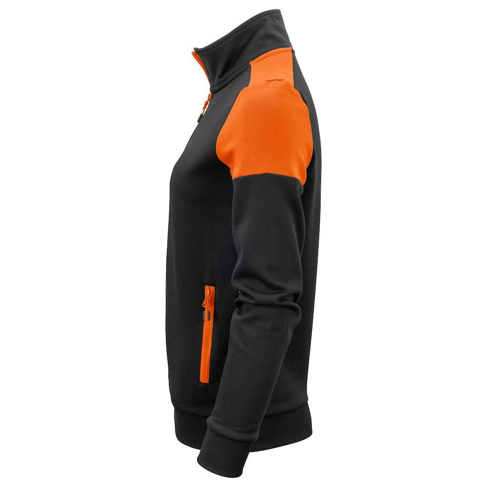Black-Orange - Side - Printer Womens-Ladies Prime Jacket