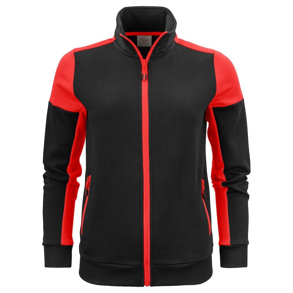 Black-Red - Front - Printer Womens-Ladies Prime Jacket
