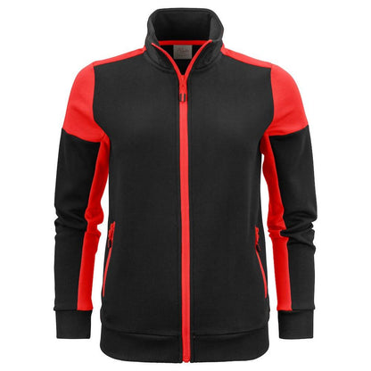 Black-Red - Front - Printer Womens-Ladies Prime Jacket
