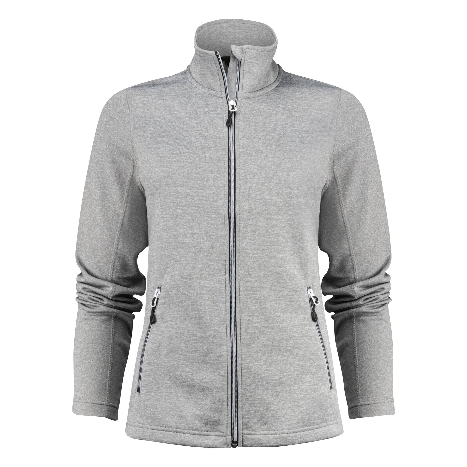 Grey Melange - Back - Printer RED Womens-Ladies Powerslide Zipped Sweat Jacket