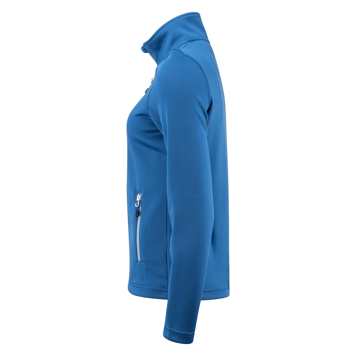 Bright Blue - Side - Printer RED Womens-Ladies Powerslide Zipped Sweat Jacket