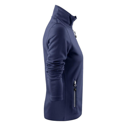 Navy - Side - Printer RED Womens-Ladies Powerslide Zipped Sweat Jacket