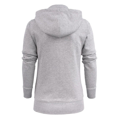 Grey Melange - Back - Printer Womens-Ladies Overhead Melange Full Zip Hoodie