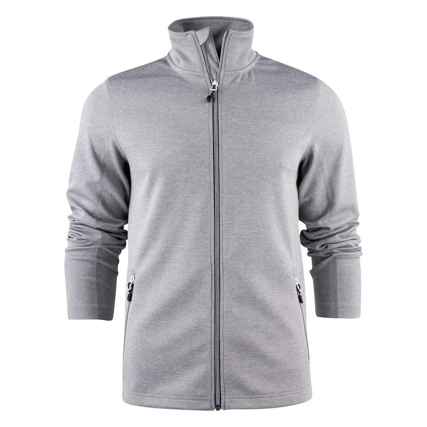 Grey Melange - Front - Printer RED Mens Powerslide Sweat Jacket