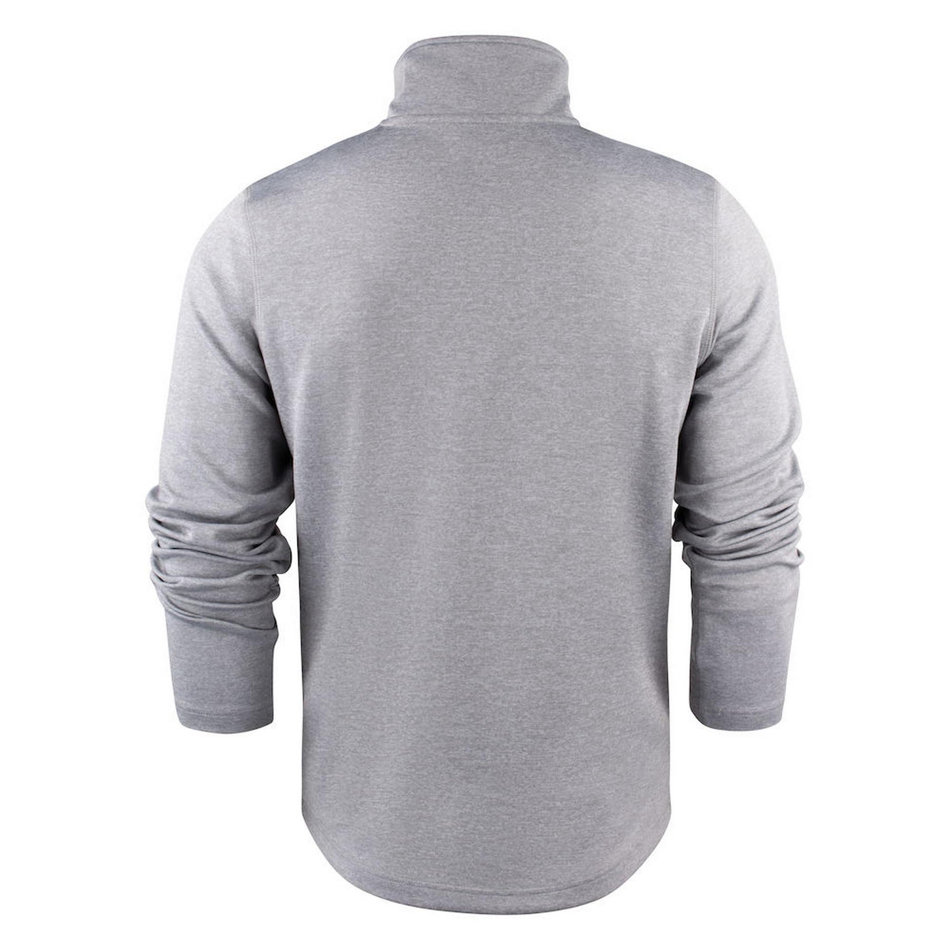 Grey Melange - Back - Printer RED Mens Powerslide Sweat Jacket