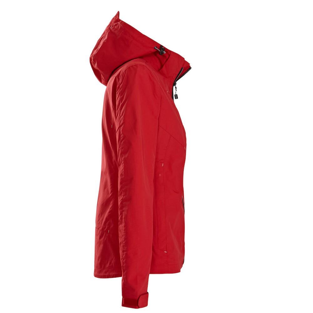 Red - Side - Printer Womens-Ladies Water Repellent Jacket