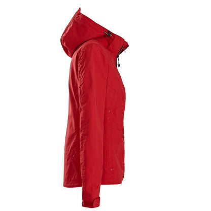 Red - Side - Printer Womens-Ladies Water Repellent Jacket