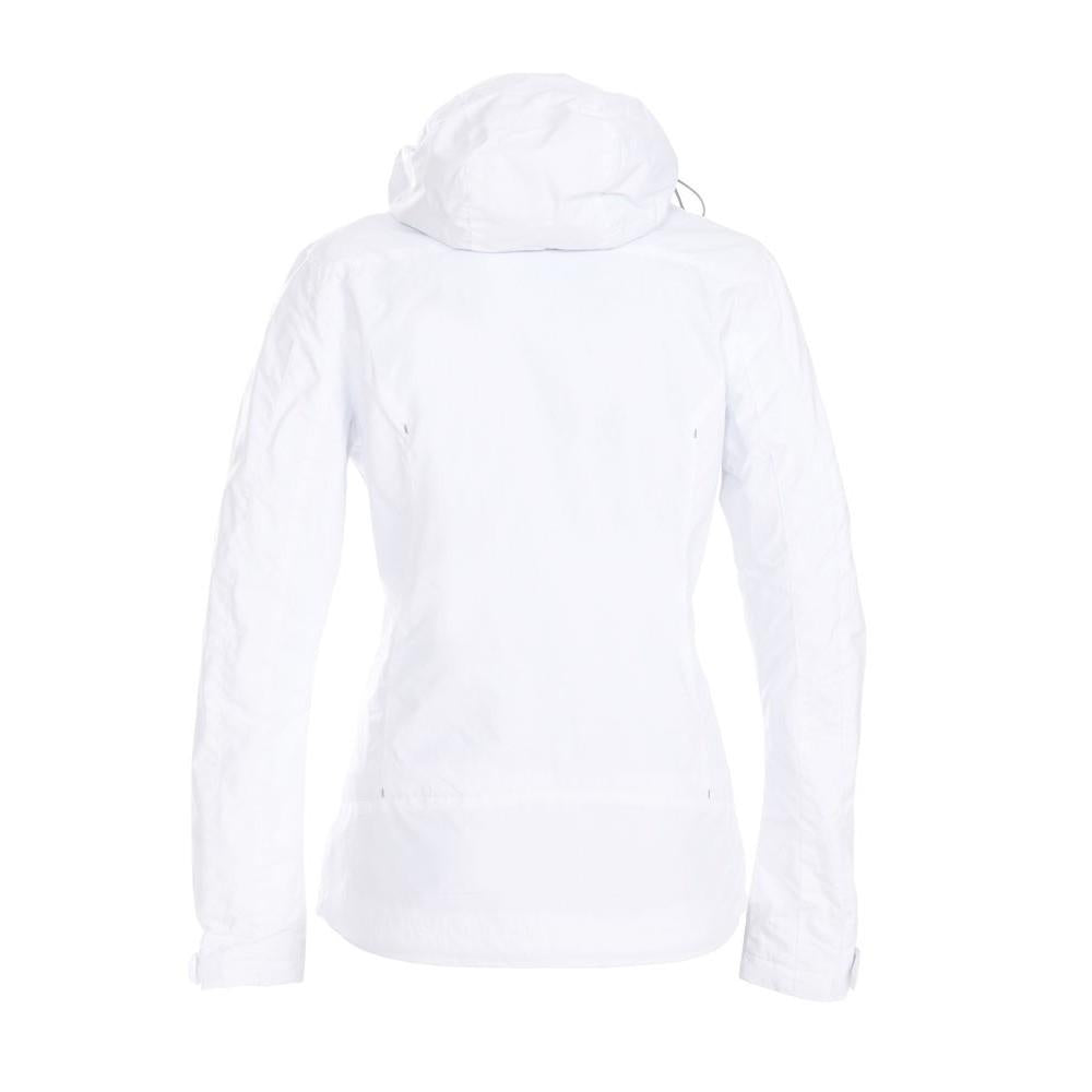 White - Back - Printer Womens-Ladies Water Repellent Jacket